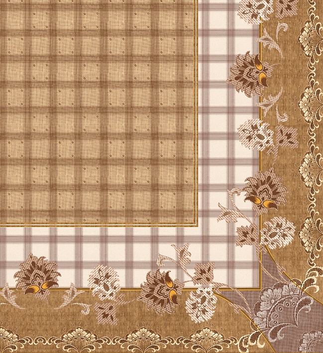 PVC Table Cloth Non - Woven - 1081  (140cm x 140cm 15 pieces)