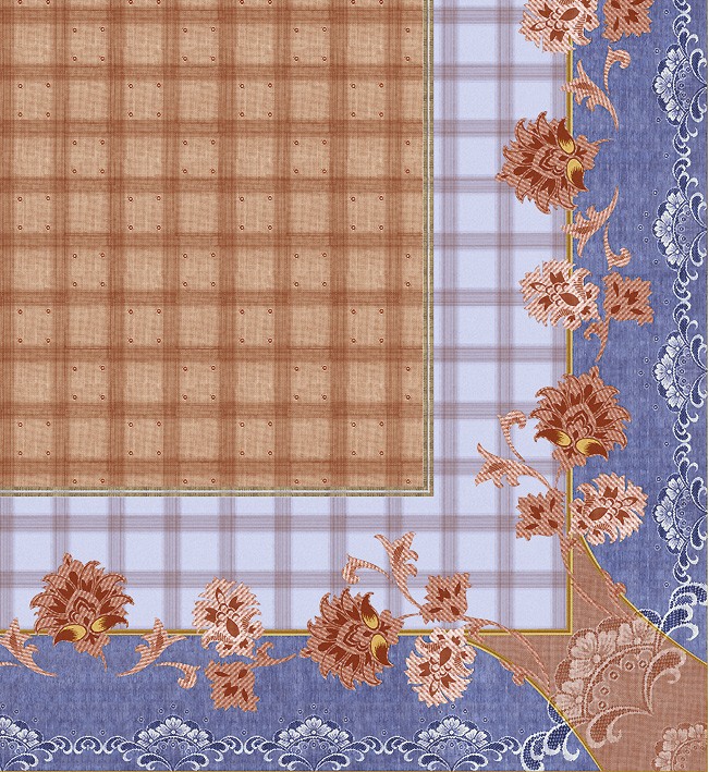 PVC Table Cloth Non - Woven - 1084  (140cm x 140cm 15 pieces)