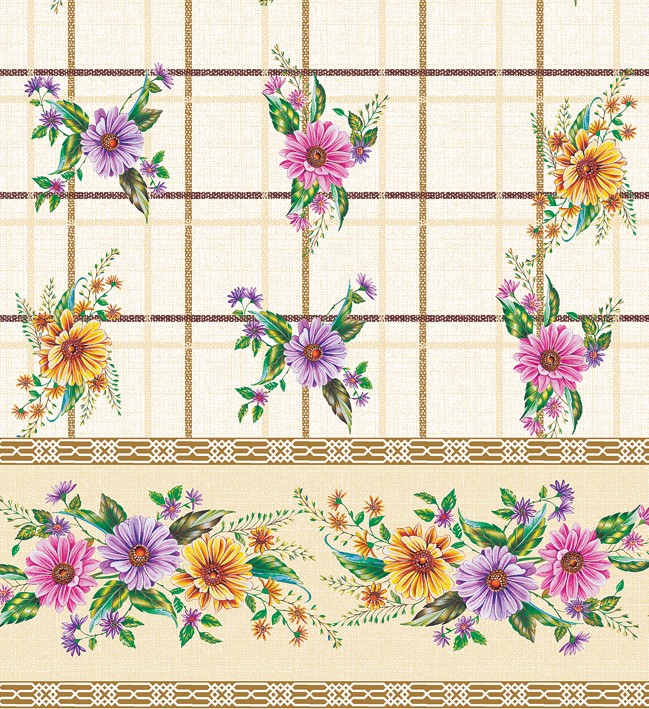 PVC Table Cloth Non - Woven - 1901