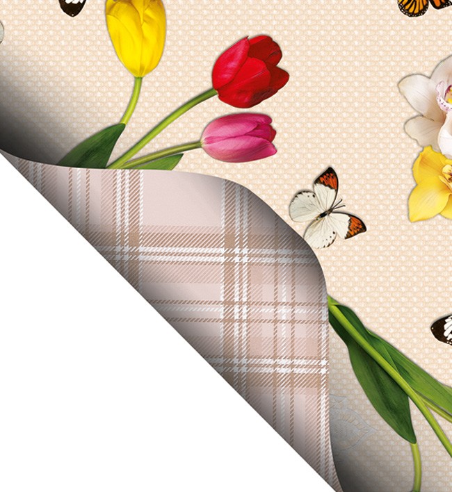 Double Side Printed  PVC Table Cloth - F3311