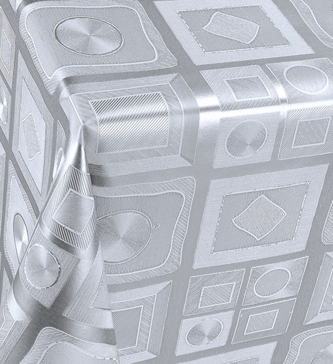 Блестяшчая ПВХ Клеенка - 650-Silver